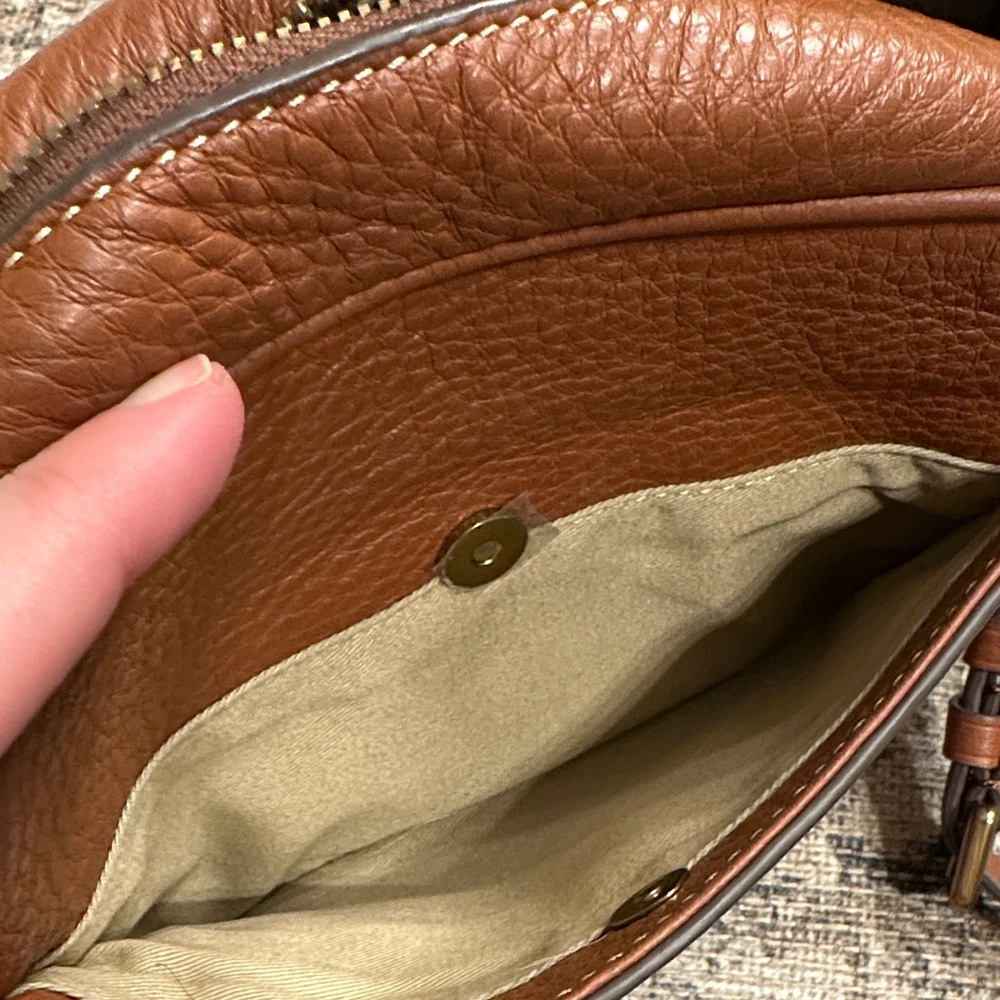 J. Crew Tan Leather Crossbody Bag - Picture 5 of 12